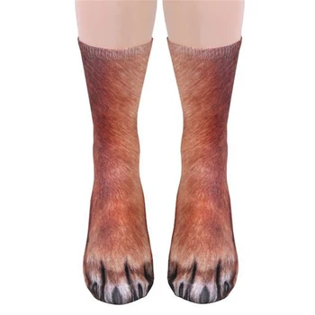 2020 Crni petak Uniseks Moda Odrasli, Djeca Noge životinja 3D Tiskani Prozračna Čarape na prosječnu cijevi Božićni poklon čarape mačka neko pandža