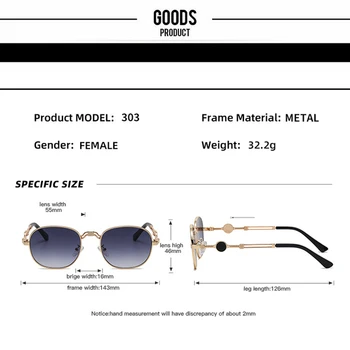Emosnia Metalni Modni trg sunčane naočale za muškarce 2021 Luksuzni brand Modne Punk Sunčane naočale za muškarce i žene Klasične pametne naočale UV400