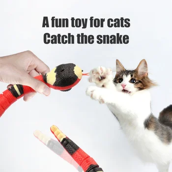 Inteligentna Senzorska Igračke za mačke Električna Simulacija Snake Mačke Interaktivne Igračke USB Punjenje Tantalizing Igračke za Mačku i Psa Proizvode za kućne ljubimce
