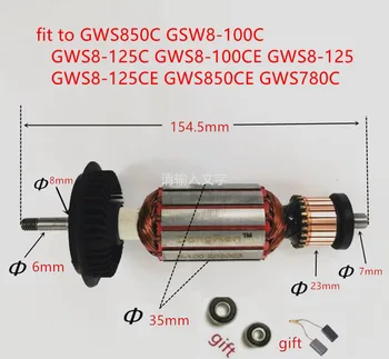 AC220-240V Sidro rotacijski motor za BOSCH GWS850C GSW8-100C GWS8-125C GWS8-100CE GWS8-125 GWS8-125CE GWS850CE GWS780C
