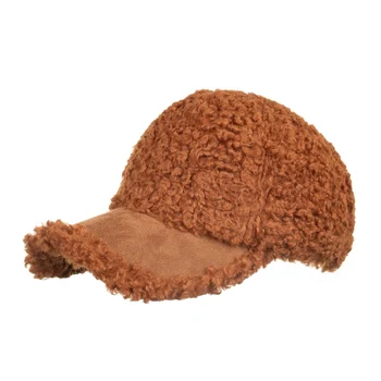 Plus baršun kape Kamiondžija je za žene Ravnici toplo ветрозащитные muške zimske kape Kaki Smeđa kape od ovčje vune Casquette