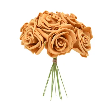 24 Kom. 7 cm Izolacijski ruža Umjetno cvijeće Ruže Vjenčanje Buket ručno DIY Ukrasni Vijenac Home dekor Lažni cvijeće