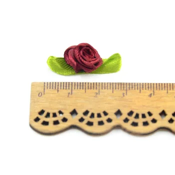 500 kom. Umjetnu Mini-svila cvijet Umjetna Ručno DIY Traka Ruža Lijepo Božićno zanat DIY Svadbena dekoracija Obrt