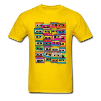 Gospodo Top majice u Boji Klasicni Neonske glazbena traka Trake majica sa po cijeloj površini na red Muška pamučna majica Majica Funky Hip-hop Svakodnevnica