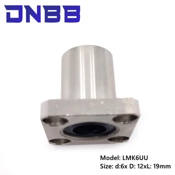 1pc LMK6UU 6x12x19 mm tip фланцевое никелирование linearni ležaj za 3D pisača linearni štap LMK LMK6 6 mm