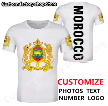 MAROKO majica diy besplatno naručiti ime broj mar t-shirt zastavu nacije ma kraljevstvo arapski arapska zemlja tekst za ispis fotografija odijevanje