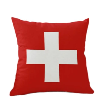 45x45 cm Jastučnica sa zastavom Švicarskoj pamučne jastučnice Ukrasne jastučnice čvrste kućanstvo dobre