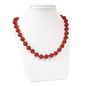 Prirodni crveni халцедон Crveni Ahat Ogrlica 10 mm Cijele lopta kvalitetan nakit za žene ogrlica blistav modni lanac