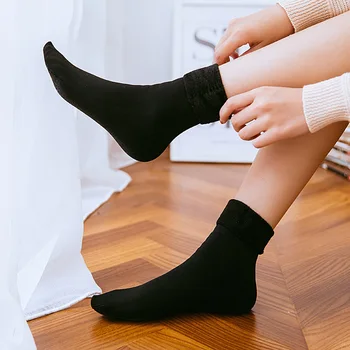 Čarape NORMOV Zimske Ženske Tople Zimske Čarape Podne Čarape U Cijev Plus Baršun Ca