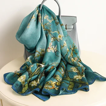 Luksuzni brand marama za žene Novi stil Moda Boja u tonu print svileni šal dama Popularan šal šal plaža