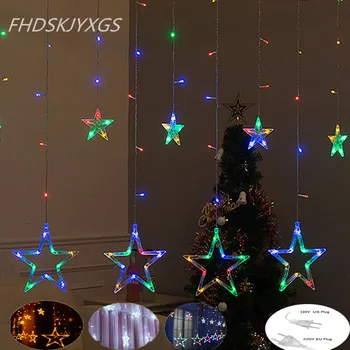 Božićni Nevjerojatan Svjetla LED Star Vijence Gudačkih Svjetiljke za Božićne prozor Sobe Unutarnja Vanjska Dekoracija Vjenčanje college led Žarulja