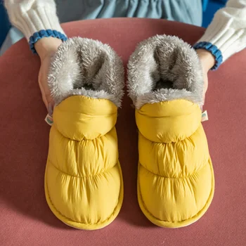 Ženske kućne papuče od umjetnog krzna Zimske tople pliš plišane ženske kućni udobne ženske cipele na ravne cipele Obuću za spavaće sobe Krzneni cipele