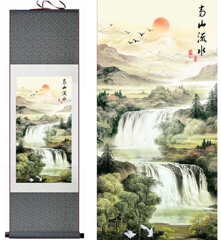 Slikarstvo planine i rijeke Kineski slika na svitke пейзажная slikarstvo je slikarstvo za uređenje doma s javnošću