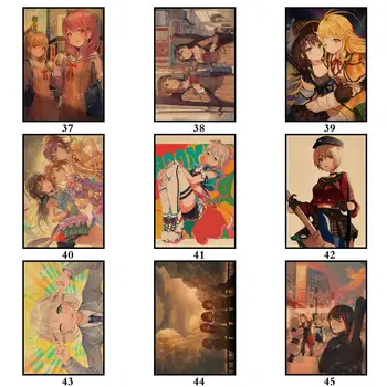 50 Dizajna Anime: Bang San! Stranka za djevojčice! Umjetničko djelo poster Kraftpaper Neobična Oznaka na Zid Kafića 2