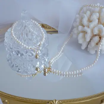 14 Do Zlatne Perle Ogrlice za Žene Elegantan Slatkovodni Biseri ključne kosti Lanca Narukvica Skup Nakit